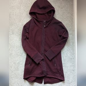 The North Face full zip tunic, burgundy, M